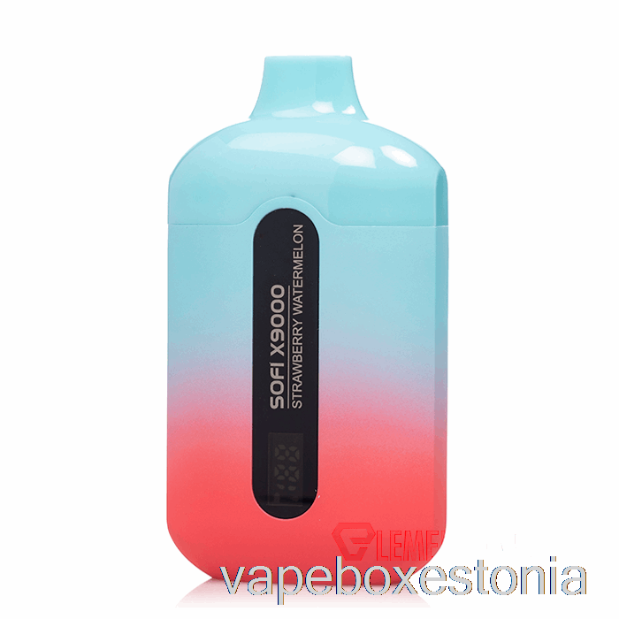 Vape Box Estonia Sofi X9000 0% Nullnikotiini Nuti ühekordne Maasikas Arbuus